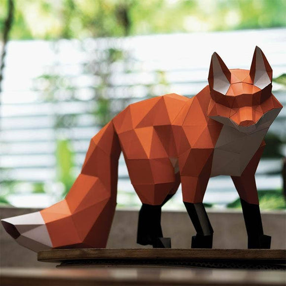 Walking Fox PaperCraft Origami Model