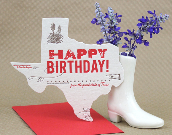 Texas Happy Birthday Greeting Card