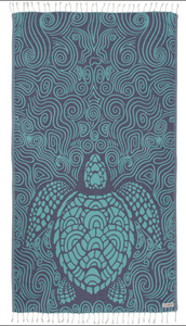 Swirl Turtle Towel in Mint