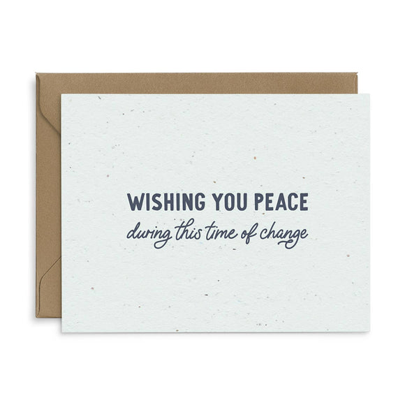 Wishing You Peace Seeded Plantable Sympathy Greeting Card