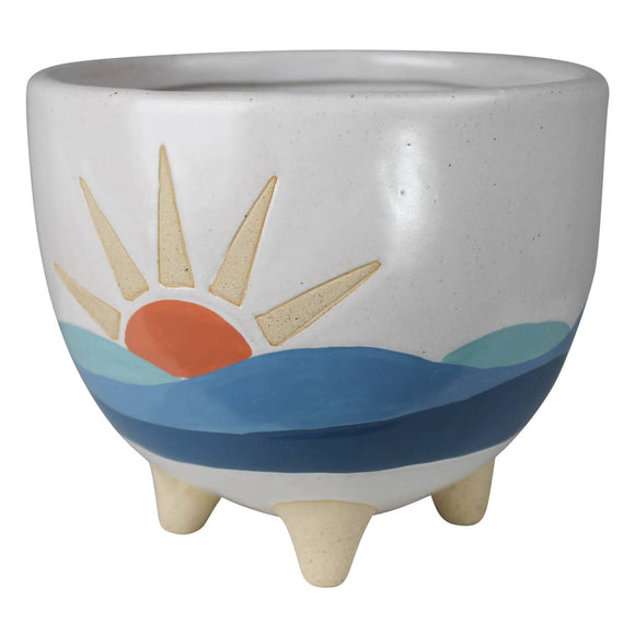 Seascape  Ceramic Pot